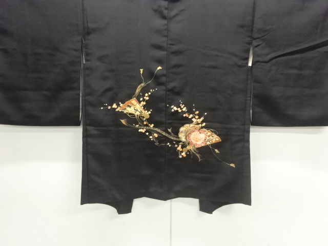 SALE!! JAPANESE HAORI COAT / FOLDING FAN & UME 