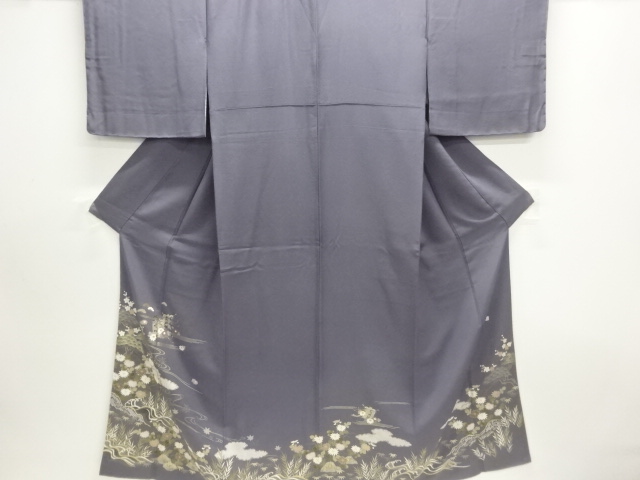 SALE!! JAPANESE KIMONO / IRO-TOMESODE / KINSAI YUZEN / FLOWER / ARTIST WORK