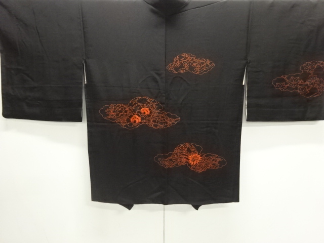 SALE!! JAPANESE KIMONO / HAORI / SILK / EMBROIDERY / FLOWERS