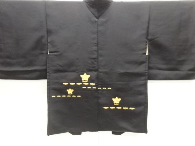 SALE!! JAPANESE KIMONO / HAORI / SILK / EMBROIDERY / FLORAL PLANTS