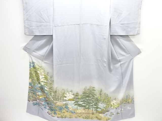 SALE!! JAPANESE KIMONO / IRO-TOMESODE / YUZEN / MANSION / ARTIST WORK