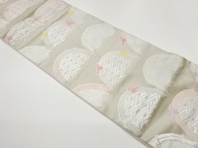 SALE!! JAPANESE FUKURO OBI / WOVEN GRID