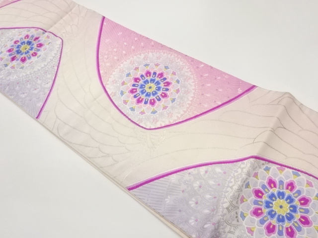 SALE!! JAPANESE FUKURO OBI / WOVEN FLOWER CREST