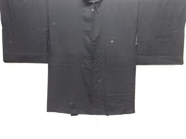 SALE!! JAPANESE ANTIQUE HAORI / TAISHO ROMAN STYLE / SILK / URUSHI / WOVEN RHOMBUS FLOWER