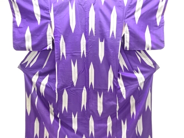 SALE!! JAPANESE KIMONO / ANTIQUE KIMONO / MEISEN / SILK / WOVEN ARROW FEATHER