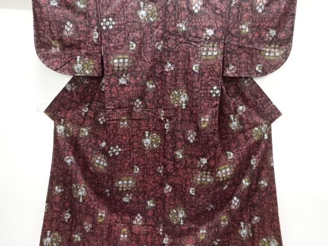 SALE!! JAPANESE KIMONO / ANTIQUE KIMONO / TAISHO ROMAN STYLE / FLOWER & BIRD