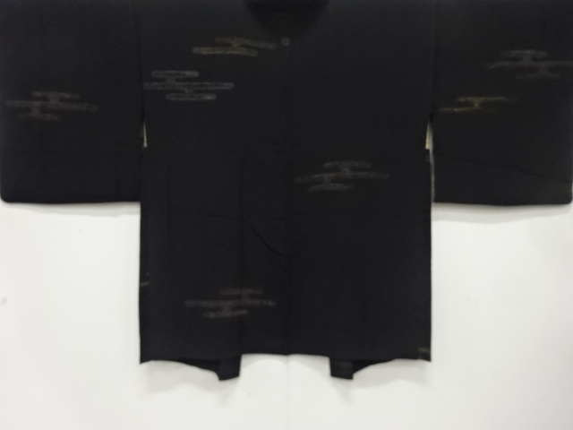 SALE!! JAPANESE ANTIQUE HAORI / TAISHO ROMAN STYLE / SILK / WOVEN EGASUMI