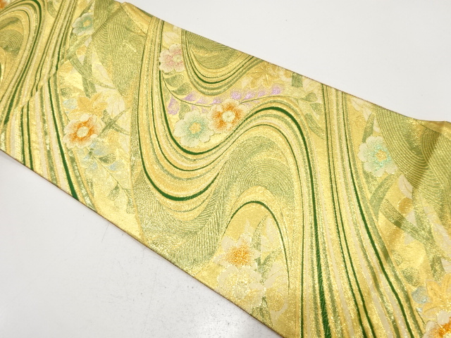 SALE!! JAPANESE FUKURO OBI FOR FURISODE / WOVEN FLOWER