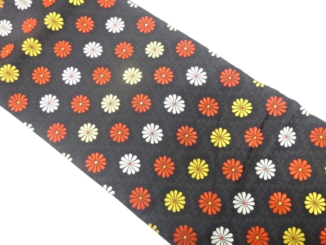 SALE!! JAPANESE KIMONO / ANTIQUE NAGOYA OBI / WOVEN KIKU