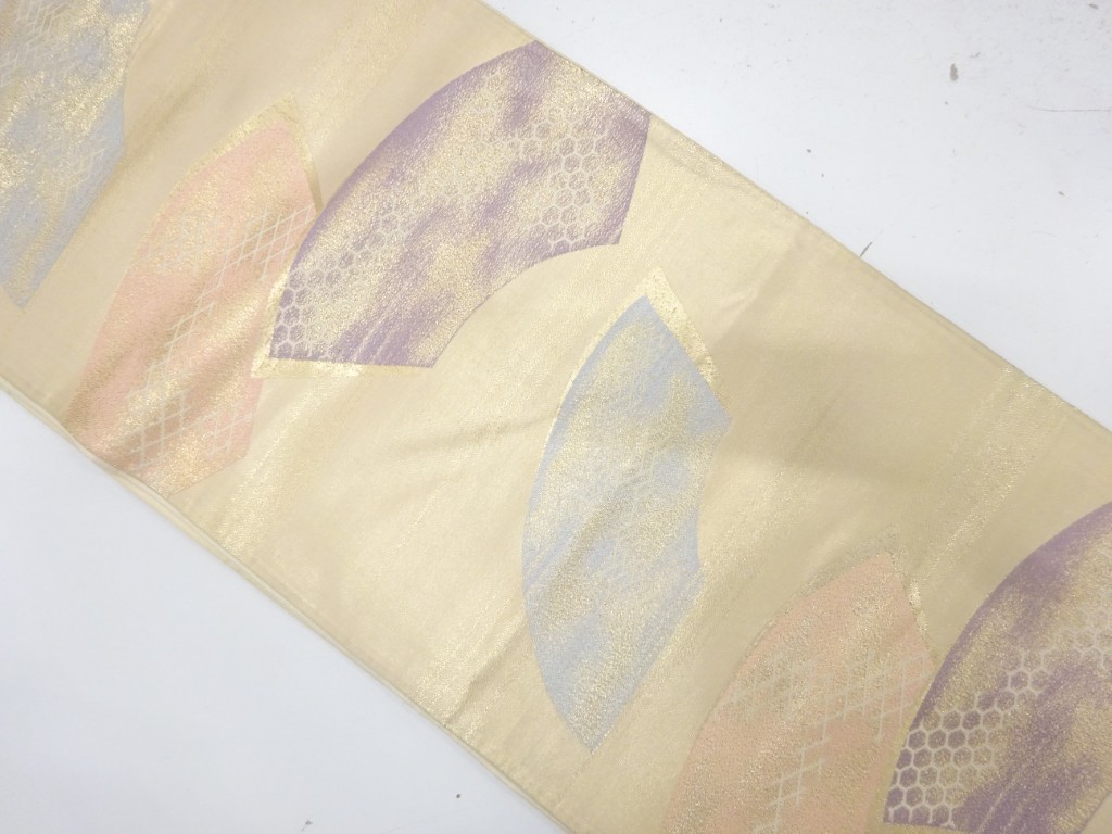 SALE!! JAPANESE KIMONO / ANTIQUE FUKURO OBI / SILK / WOVEN CLASSICAL PATTERN
