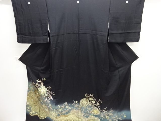 SALE!! JAPANESE KIMONO / TOMESODE / KINSAI / FLOWER CREST