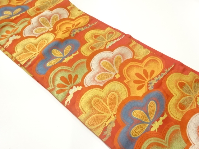 SALE!! JAPANESE KIMONO / ANTIQUE NAGOYA OBI / WOVEN PINE