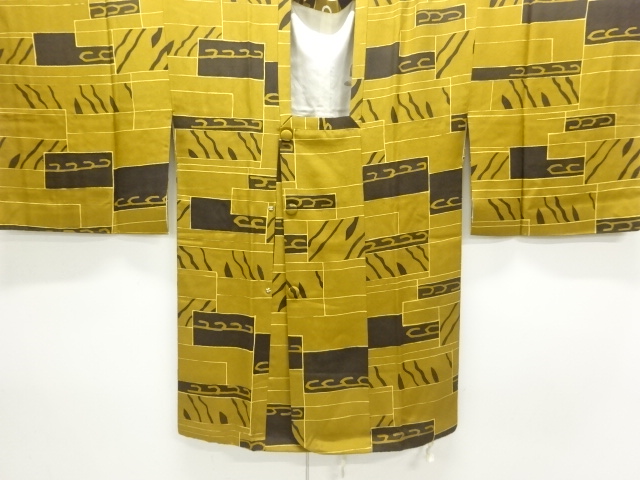 SALE!! JAPANESE KIMONO / MICHIYUKI COAT / SILK / ABSTRACT PATTERN