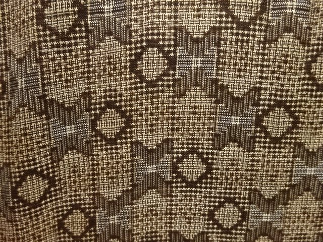 SALE!! JAPANESE KIMONO / ANTIQUE KIMONO / SILK / DORO OSHIMA TSUMUGI / WOVEN GEOMETRIC PATTERN