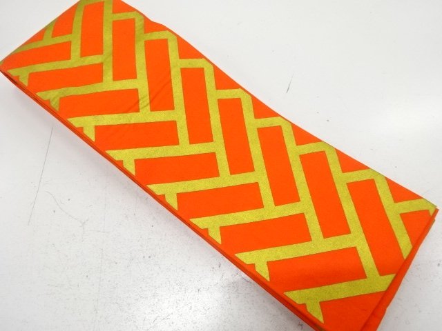 SALE!! JAPANESE KIMONO / ANTIQUE HANHABA OBI / WOVEN HIGAKI PATTERN