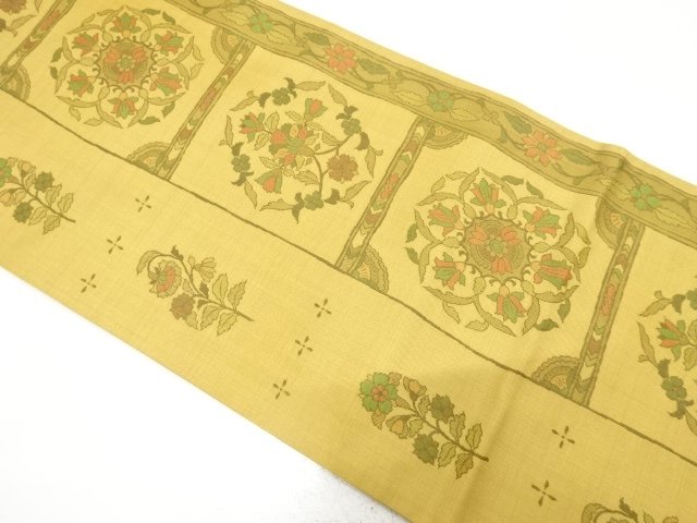 SALE!! JAPANESE FUKURO OBI / WOVEN FLOWER CREST