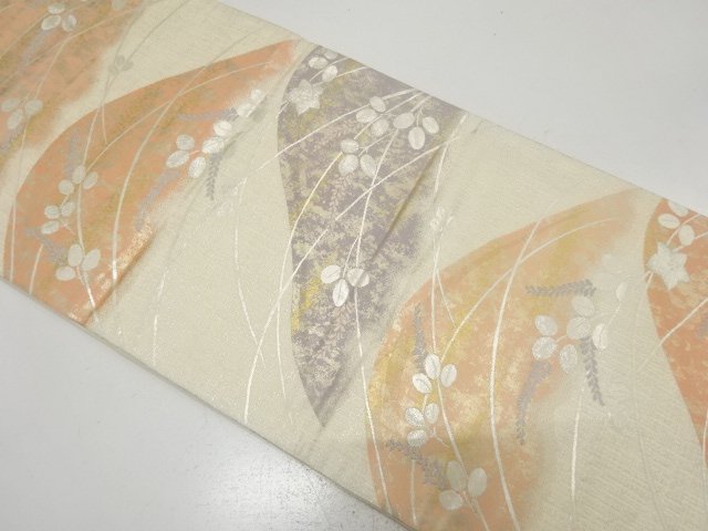 SALE!! JAPANESE FUKURO OBI / WOVEN AUTUMN FLOWERS