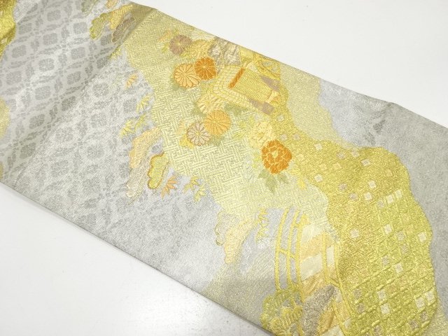 SALE!! JAPANESE FUKURO OBI / WOVEN PINE & MICHINAGADORI