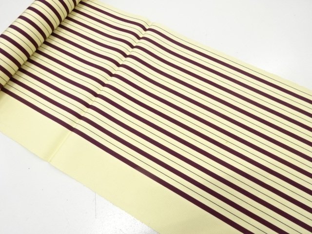 SALE!! JAPANESE KIMONO / ANTIQUE BOLT FOR HASSUN OBI / WOVEN STRIPE