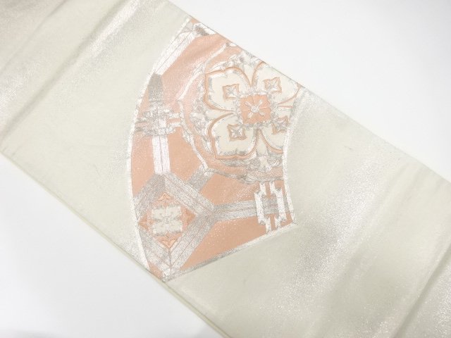 SALE!! JAPANESE KIMONO / ANTIQUE FUKURO OBI / SILK / EMBROIDERY / JIGAMI PATTERN