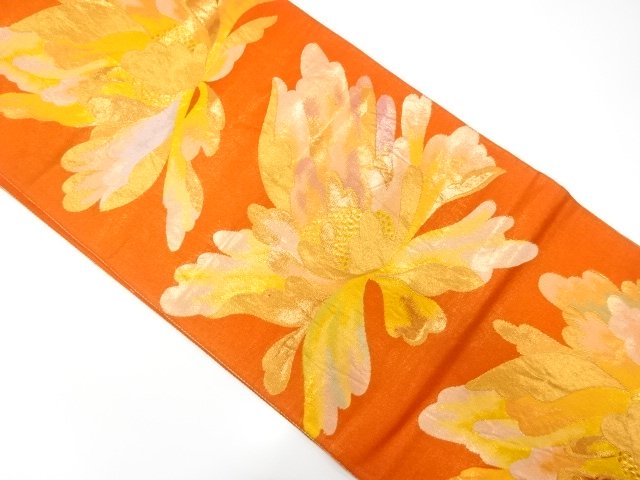 SALE!! JAPANESE KIMONO / FLOWER PATTERN WEAVING FUKURO OBI