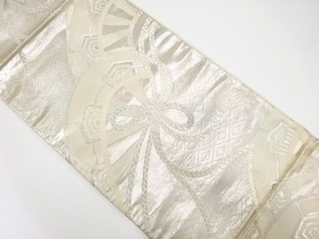 SALE!! JAPANESE KIMONO / ANTIQUE FUKURO OBI / SILK / WOVEN GENJIGURUMA PATTERN