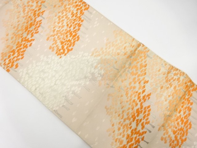 SALE!! JAPANESE KIMONO / ANTIQUE FUKURO OBI / SILK / WOVEN TREE