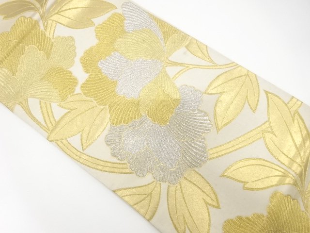 SALE!! JAPANESE KIMONO / ANTIQUE FUKURO OBI / SILK / WOVEN CHINESE FLOWERS