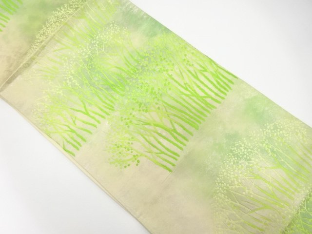 SALE!! JAPANESE KIMONO / ANTIQUE FUKURO OBI / SILK / WOVEN TREE