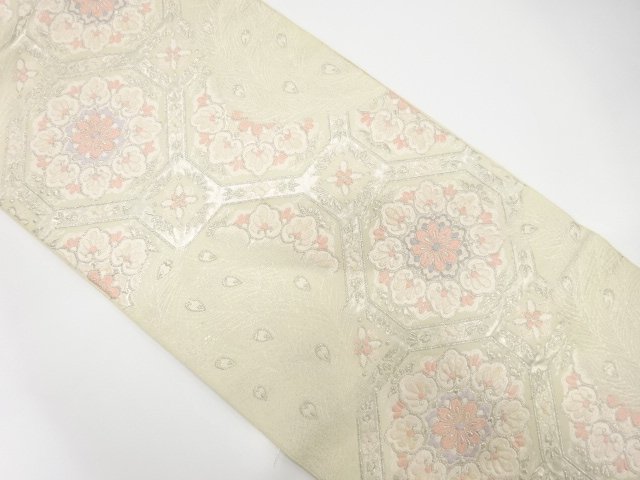 SALE!! JAPANESE KIMONO / ANTIQUE FUKURO OBI / SILK / WOVEN FLORAL SHOKKO
