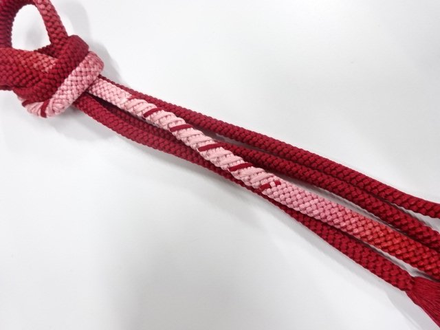 SALE!! JAPANESE KIMONO / HAND-TIED OBIJIME