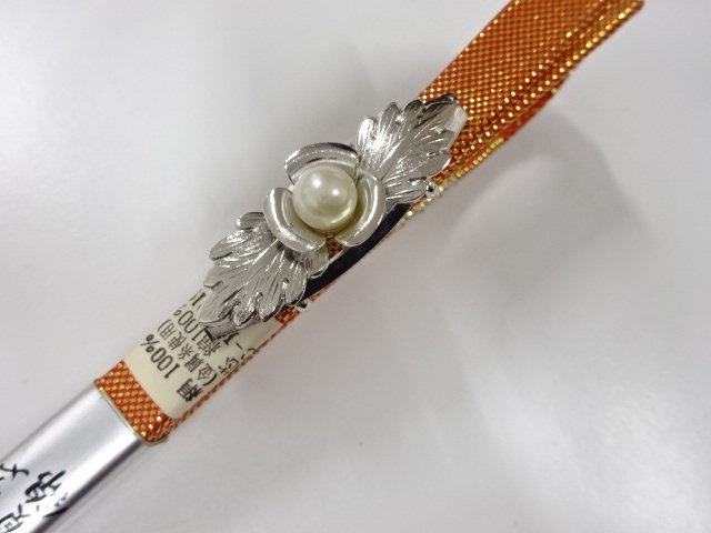 SALE!! JAPANESE KIMONO / ANTIQUE UNUSED PEARL OBIDOME (SASH CLIP) / OBIJIME /