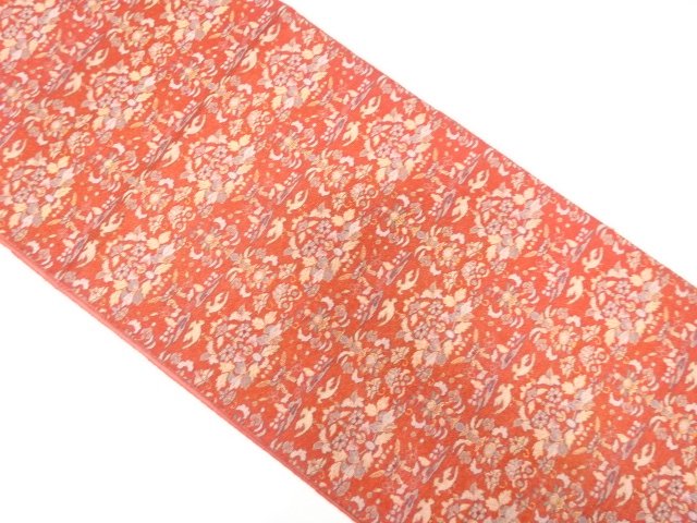 SALE!! JAPANESE NAGOYA OBI / WOVEN FLORAL SARASA
