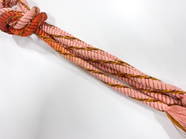 SALE!! JAPANESE KIMONO / HAND-TIED OBIJIME
