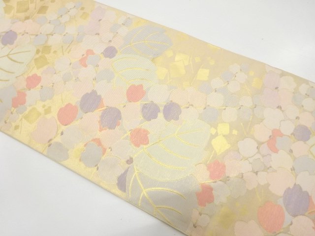 SALE!! JAPANESE KIMONO / FOIL FLOWER / WEAVING THE PATTERN / FUKURO OBI