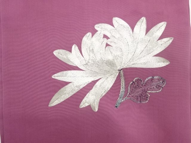 SALE!! JAPANESE KIMONO / ANTIQUE CHRYSANTHEMUM PATTERN EMBROIDERY NAGOYA OBI