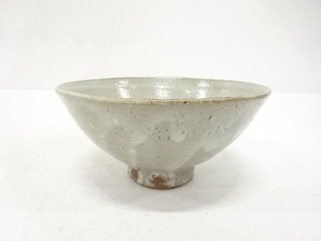 SALE!! JAPANESE COLLECTIBLE / KIMURA MORINOBU ZOU ASH GLAZE TEA BOWL (WITH PR