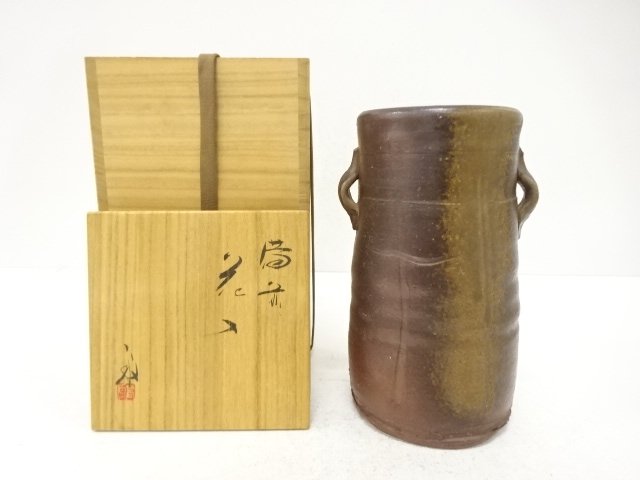 SALE!! JAPANESE COLLECTIBLE / BIZEN WARE OF A FLOWER VASE / EARS BY TAKAHARA 