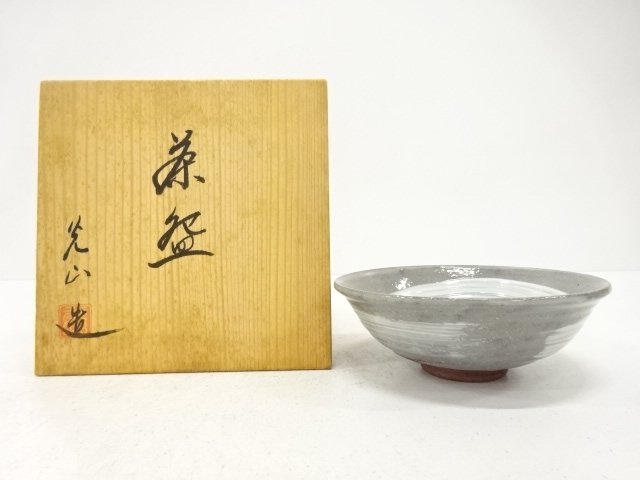 SALE!! JAPANESE COLLECTIBLE / BRUSHSTROKED TEA BOWL / KYO-YAKI / MITSUZAN