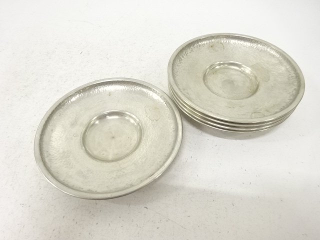 SALE!! JAPANESE COLLECTIBLE / TIN-HAN MADE / SET OF 5 SAUCERS