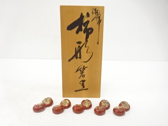 SALE!! JAPANESE COLLECTIBLE / KAKIEMON KILN / SET OF 5 CHOPSTICK RESTS / THE 