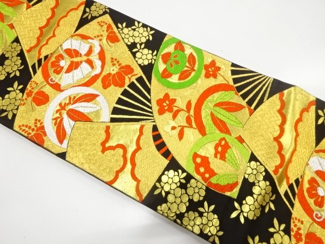 SALE!! JAPANESE KIMONO / CHILDRENS OBI WOVEN / FAN / BUTTERFLY / FLOWER PATTE