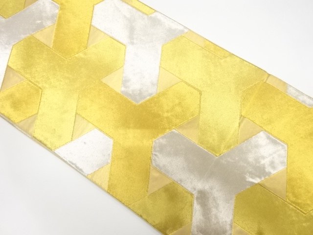 SALE!! JAPANESE KIMONO / ANTIQUE FUKURO OBI / SILK / WOVEN MESH PATTERN