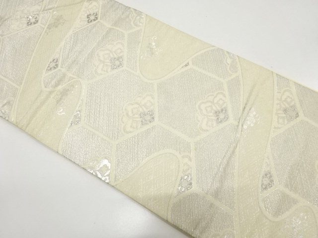 SALE!! JAPANESE KIMONO / ANTIQUE FUKURO OBI / SILK / WOVEN KIKKO & FLOWER