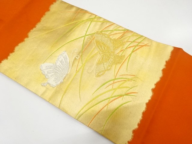 JAPANESE KIMONO / BUTTERFLY PATTERN WEAVING NAGOYA OBI
