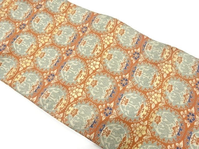 JAPANESEKIMONO / ANTIQUE FACING ANIMAL ROUND WEAVE NAGOYA OBI (MAY BE 