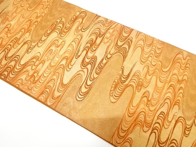 JAPANESE KIMONO / KANZE WATER PATTERN WEAVING FUKURO OBI