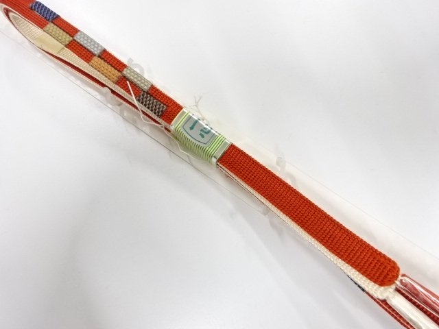 JAPANESE KIMONO / UNUSED HAND-TIED OBIJIME