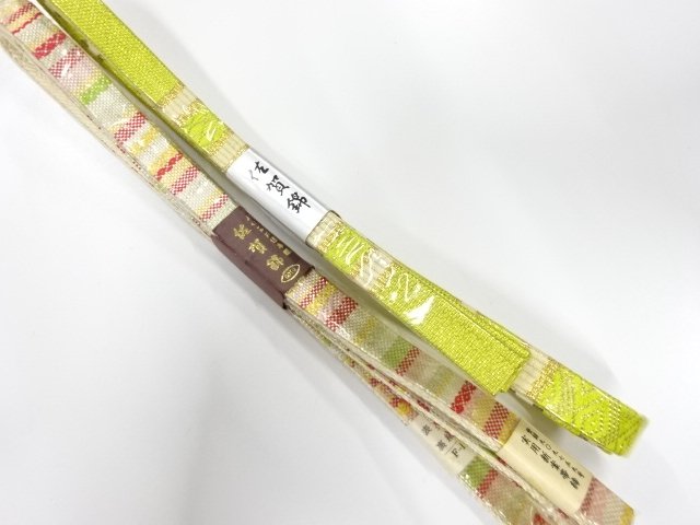 SALE!! JAPANESE KIMONO / UNUSED SAGA NISHIKI OBI-JIME 2-PIECE SET