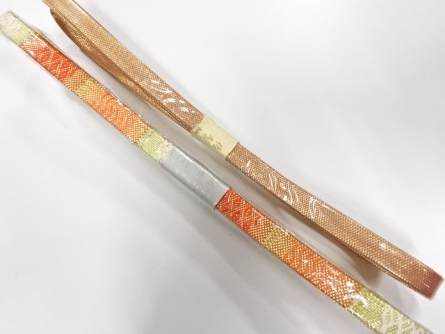SALE!! JAPANESE KIMONO / UNUSED SAGA NISHIKI OBI-JIME 2-PIECE SET